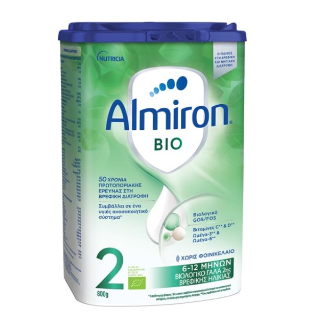 Almiron Bio 2 Βιολογικό Γάλα σε Σκόνη 6 - 12m, 800gr