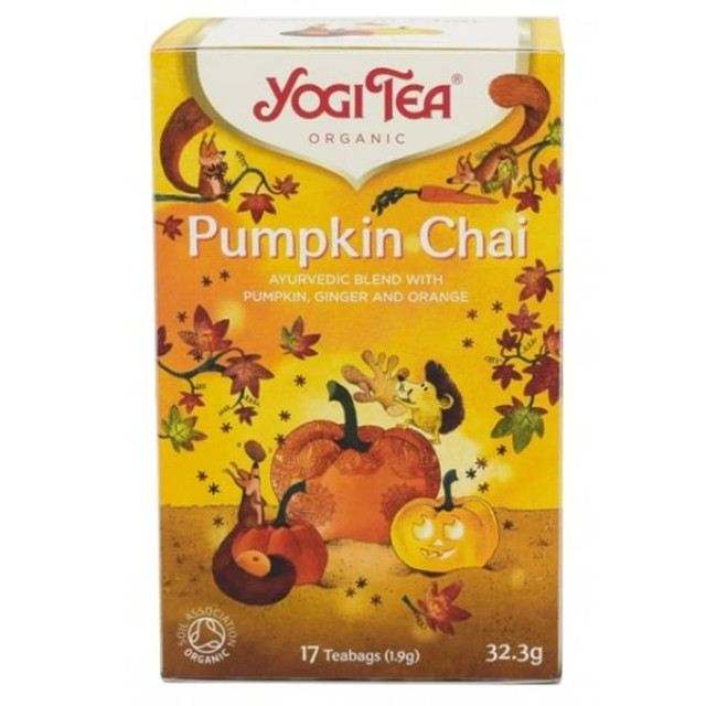 Yogi Tea Pumpkin Chai Tea Αφέψημα με Κολοκύθα, 17x1.9g