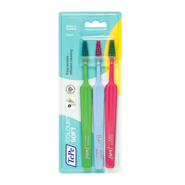 TePe Colour Select Soft Toothbrushes (3 Χρώματα), 3τμχ