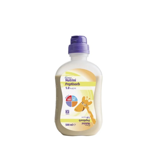 Nutricia Nutrini Peptisorb Θρεπτικό Σκεύασμα Κατάλληλο Για Σίτιση Μέσω Καθετήρα, 500ml