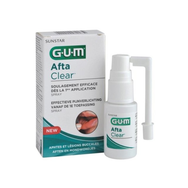 Gum 2420 Afta Clear Spray Τοπικής Εφαρμογής για τη Θεραπεία των Αφθ...