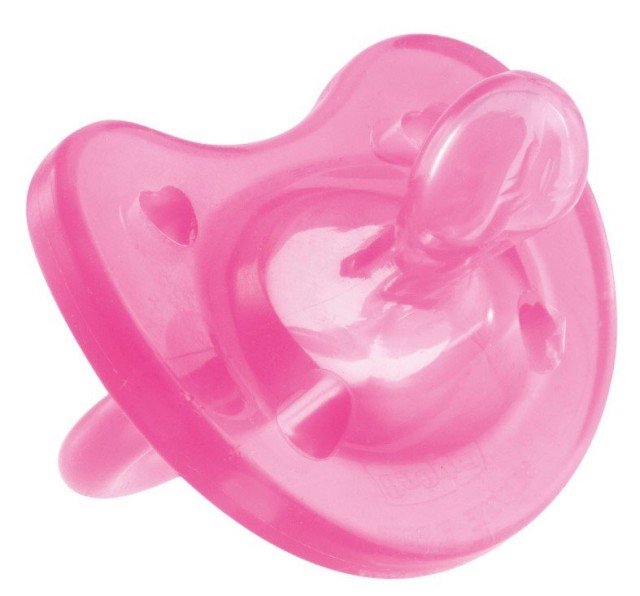 Chicco - Πιπίλα Physio Soft Όλο σιλικόνη Ροζ 0-6 Μηνών 1τμχ
