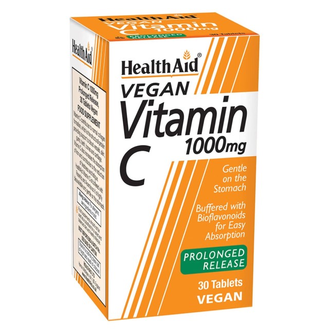 Health Aid Vitamin C 1000mg Prolonged Release Βιταμίνη C με Βιοφλαβονοειδή, 30 Ταμπλέτες