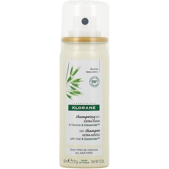 Klorane Dry Shampoo Ultra Gentle Oat & Ceramide Ξηρό Σαμπουάν με Βρώμη και Κεραμίδια, 50ml
