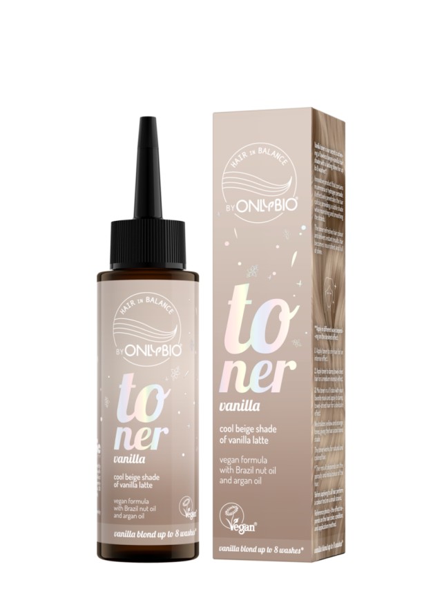 Onlybio Toner Μαλλιών Vanilla Μπεζ Τόνοι Λάμψη & Λεπτή Ανταύγεια, 1...