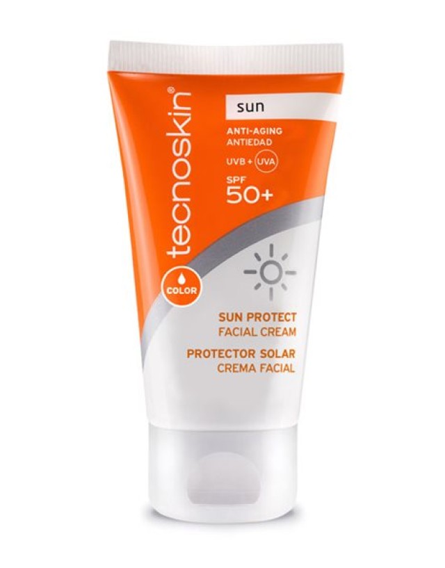 Tecnoskin Sun Protect Color Facial Cream SPF50+ Αντηλιακό Προσώπου Με Χρώμα, 50ml