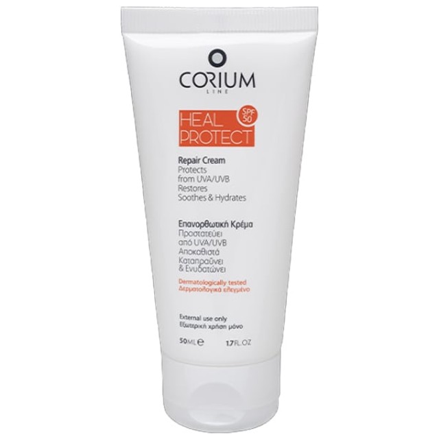 Corium Line Heal Protect Cream SPF50 Επανορθωτική Κρέμα, 50ml