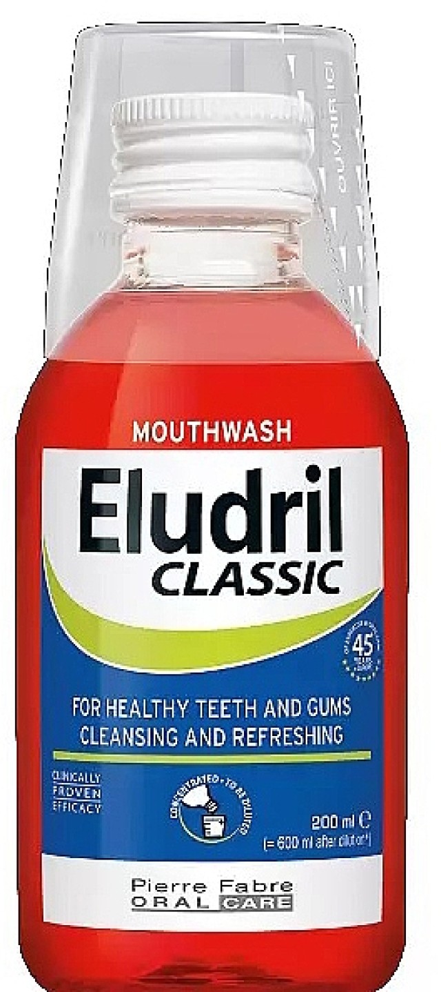 Elgydium Eludril Classic Στοματικό Διάλυμα για την Προστασία & τη Διατήρηση της Υγείας των Ούλων, 200ml