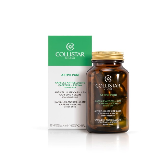 Collistar Attivi Puri Anti-Cellulite Caffeine + Escin Θεραπεία Κατά Της Κυτταρίτιδας, 14 Κάψουλες