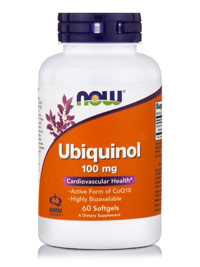 Now Ubiquinol 100 mg Αντιοξειδωτική Φόρμουλα, 60 Μαλακές Κάψουλες