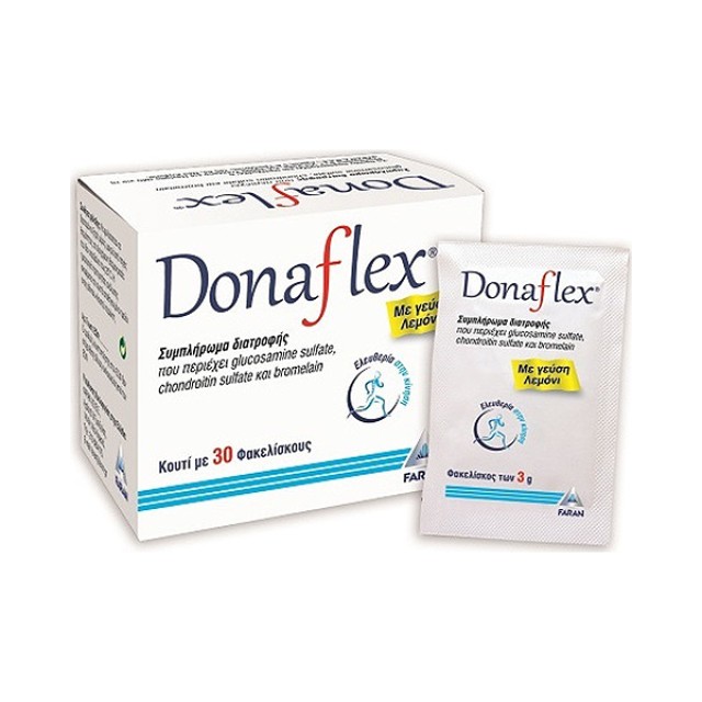 Faran Donaflex Συμπλήρωμα για την Υγεία των Αρθρώσεων με Γεύση Λεμόνι, 30 Φακελίσκοι