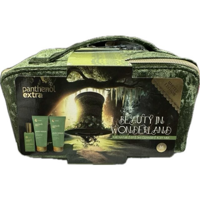 Panthenol Extra Promo Pack Pure Nature Eau De Toilette 50ml, 3in1 Cleanser 100ml & Body Milk 100ml