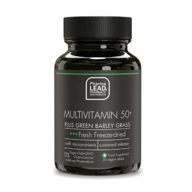 Pharmalead Black Range Multivitamin 50+ Plus Green Barley Grass, 30 Φυτικές Κάψουλες