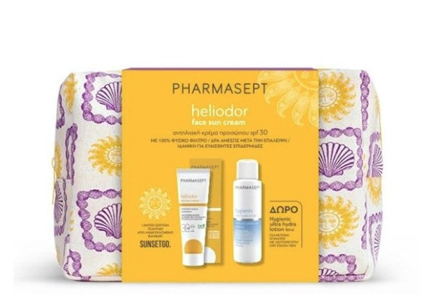 Pharmasept Set Heliodor με Face Sun Cream SPF30 Αντηλιακή Κρέμα Προσώπου 50ml + Δώρο Hygienic Ultra Hydra Lotion Ενυδατικό Γαλάκτωμα Σώματος 80ml