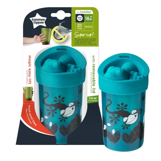 Tommee Tippee Explora No Knock Cup Lid Blue Κύπελλο που δεν Πέφτει με Καπάκι Μπλε για 18m+, 300ml