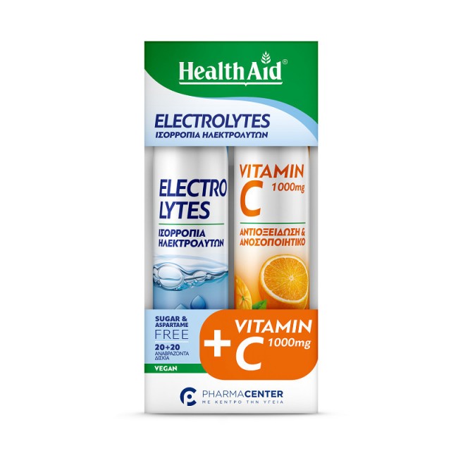Health Aid Promo Pack Electrolytes 20tabs + Vitamin C 1000mg 20tabs