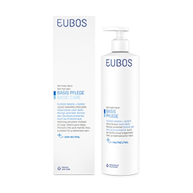 Eubos Blue Liquid Washing Emulsion Υγρό Καθαρισμού Προσώπου και Σώματος, 200ml