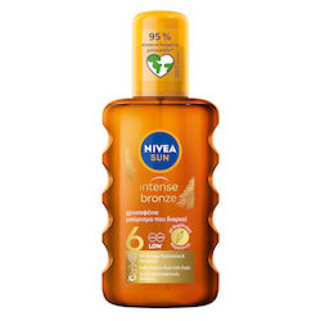 Nivea Sun Tanning Oil Spray SPF6 Αντηλιακό Λάδι Σώματος, 200ml