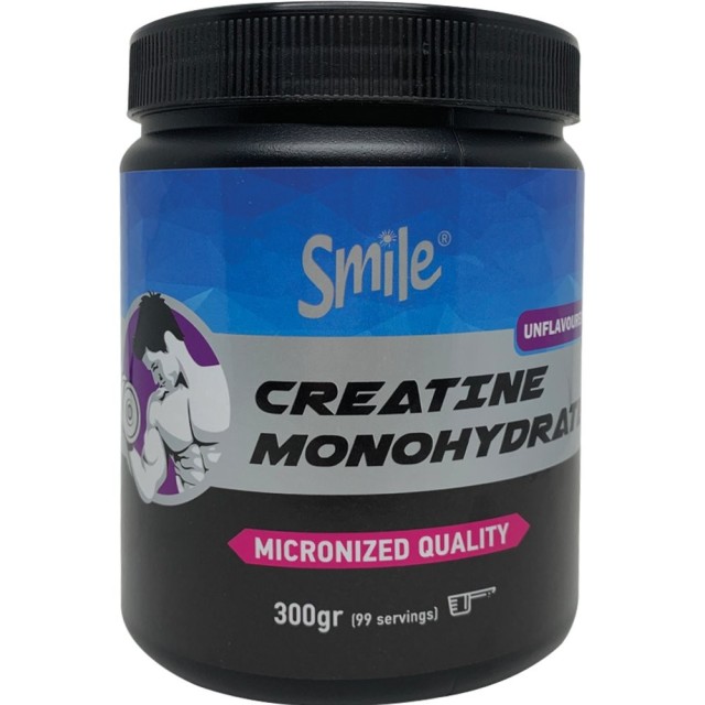 Smile 100% Micronized Creatine Monohydrate, 300gr