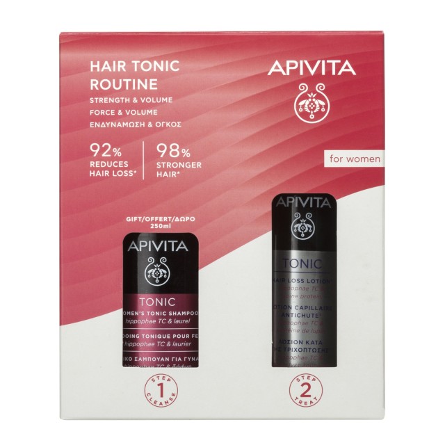 Apivita Promo Womens Hair Tonic Routine Strength & Volume Tonic Sha...