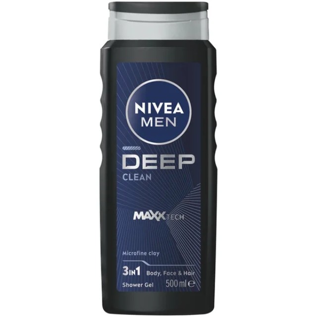 Nivea Men Shower Gel Deep Clean Ανδρικό Αφρόλουτρο, 500ml