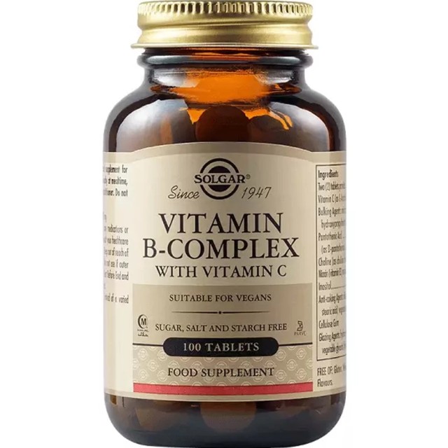 Solgar Vitamin B-Complex with Vitamin C Συμπλήρωμα Διατροφής με Σύμ...