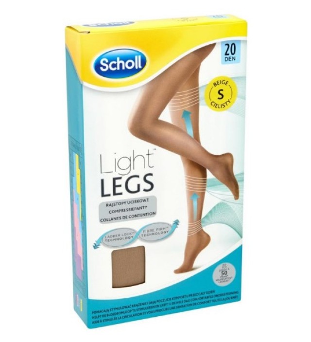 Scholl Light Legs Beige 20 Den Καλσόν Συμπίεσης Size S