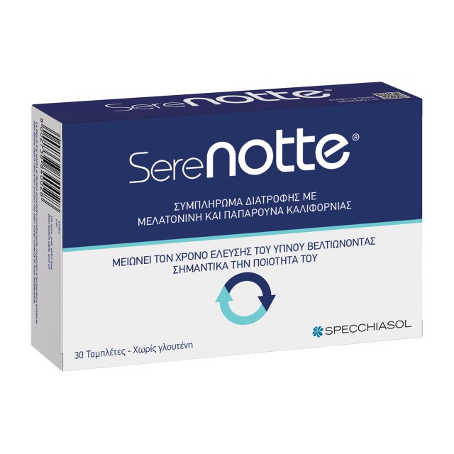 Specchiasol Serenotte Plus Συμπλήρωμα Διατροφής με Μελατονίνη για Ποιοτικότερο Ύπνο, 30 Ταμπλέτες