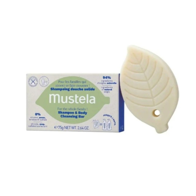 Mustela Shampoo & Body Cleansing Bar Μπάρα Καθαρισμού, 75g