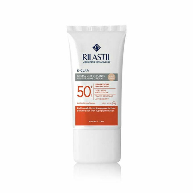 Rilastil D-Clar Uniforming Cream SPF50+ Αντηλιακή Κρέμα με Χρώμα Light Απόχρωση, 40ml