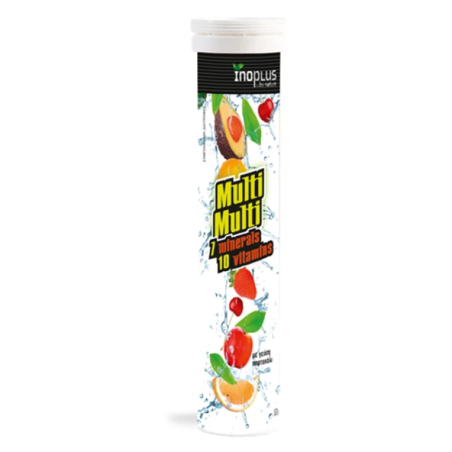 InoPlus Multi Multi 10 Vitamins + 7 Minerals, 20 Effervescent Tablets