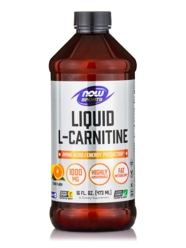 Now Foods Liquid L-Carnitine Συμπλήρωμα Διατροφής με Καρνιτίνη 1000mg και Γεύση Citrus, 473ml