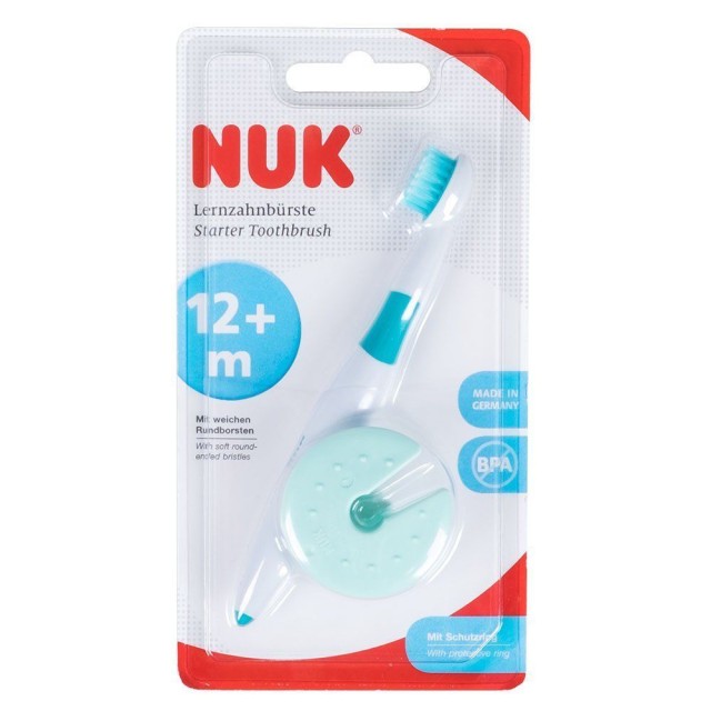 Nuk Starter Οδοντόβουρτσα 12-36m+ Χρώμα:Σιέλ 1 Τεμάχιο