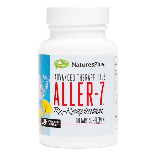 Natures Plus Aller-7 Rx Respiration Φόρμουλα για την Αντιμετώπιση της Αλλεργικής Ρινίτιδας, 60 Tαμπλέτες