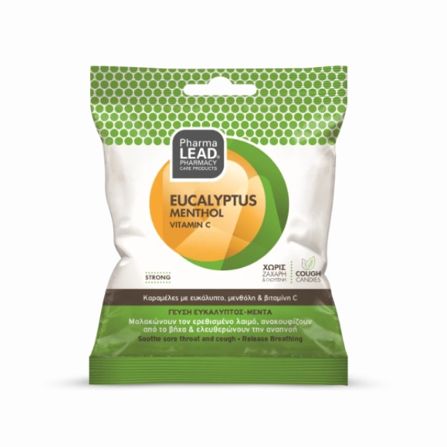 PharmaLead Eucalyptus, Menthol  & Vitamin C Καραμέλες με Γεύση Ευκά...