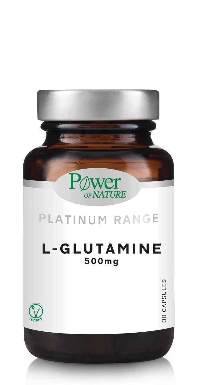 Power Health Platinum L- Glutamine 500mg, 30 Κάψουλες