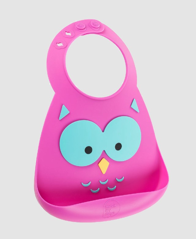 Makemyday Baby Bib Owl Σαλιάρα, 1 Τεμάχιο