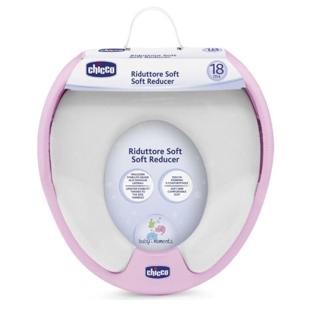 Chicco Παιδικό Κάθισμα Τουαλέτας Baby Moments με Εύκαμπτη Επιφάνεια Ροζ, 1 Τεμάχιο