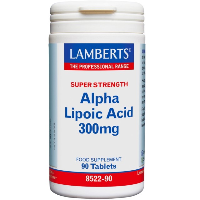 Lamberts Alpha Lipoic Acid 300mg Συμπλήρωμα Διατροφής Αλφα Λιποϊκού Οξέως, 90 Ταμπλέτες