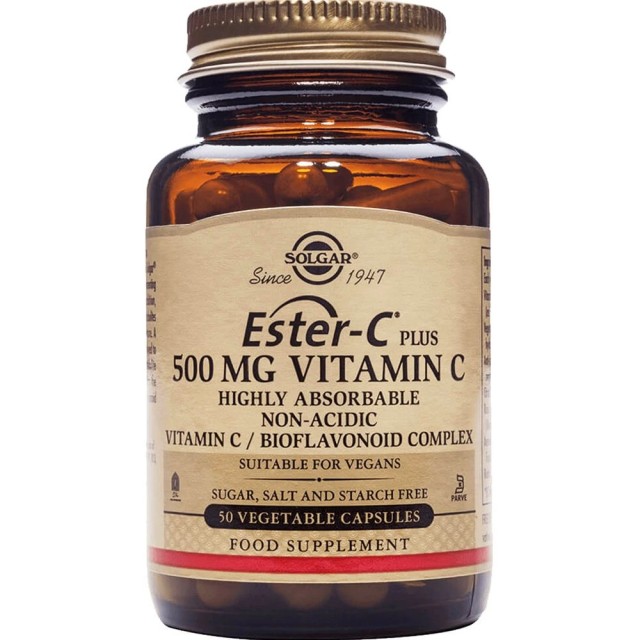 Solgar Bιταμίνη Ester-C 500mg Συμπλήρωμα Διατροφής με Βιταμίνη C σε...