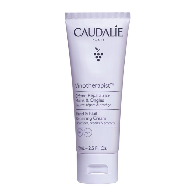 Caudalie Vinotherapist Repairing Hand & Nail Cream Ενυδατική & Επανορθωτική Κρέμα Χεριών & Νυχιών Για Ξηρό Δέρμα, 75ml