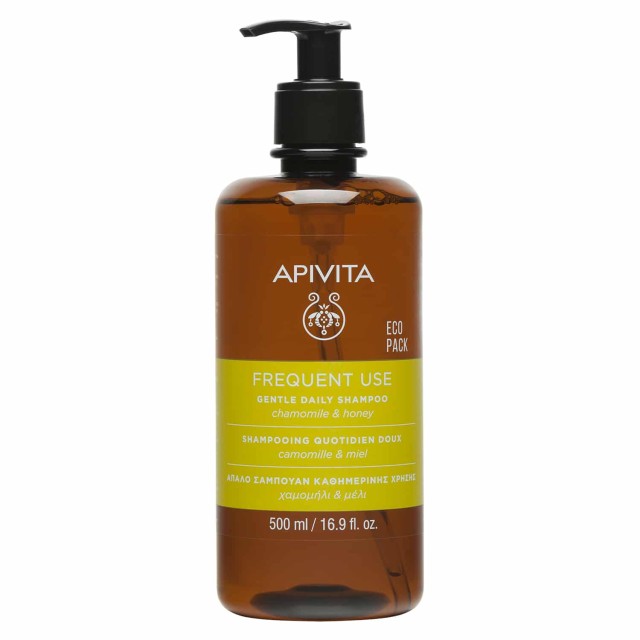 Apivita Eco Pack Gentle Daily Shampoo Σαμπουάν Καθημερινής Χρήσης με Χαμομήλι & Μέλι, 500ml