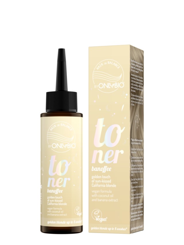 OnlyBio Toner Μαλλιών Banoffee Ηλιόλουστος Τόνος & Λάμψη & Διακριτι...