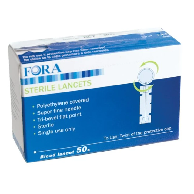 Fora Sterile Sugar Measuring Needles 30G, 50pcs