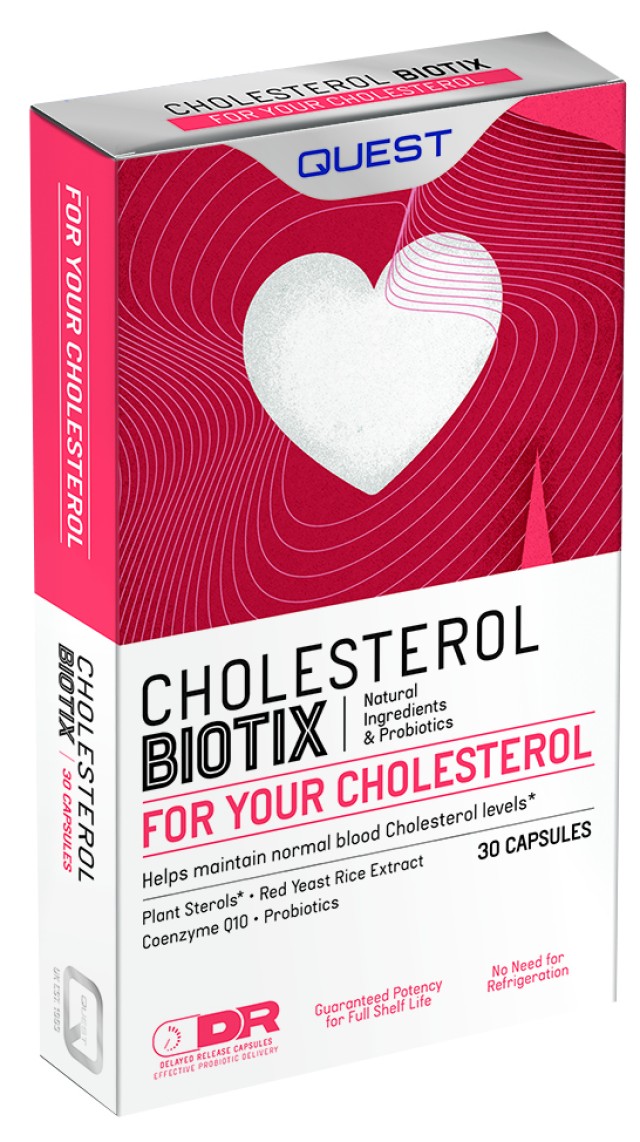 Quest Cholesterol Biotix Για την Χοληστερίνη, 30 Κάψουλες
