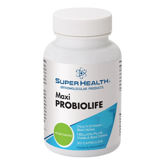 Super Health Maxi Probiolife Συμπλήρωμα Διατροφής με Προβιοτικά, 30caps
