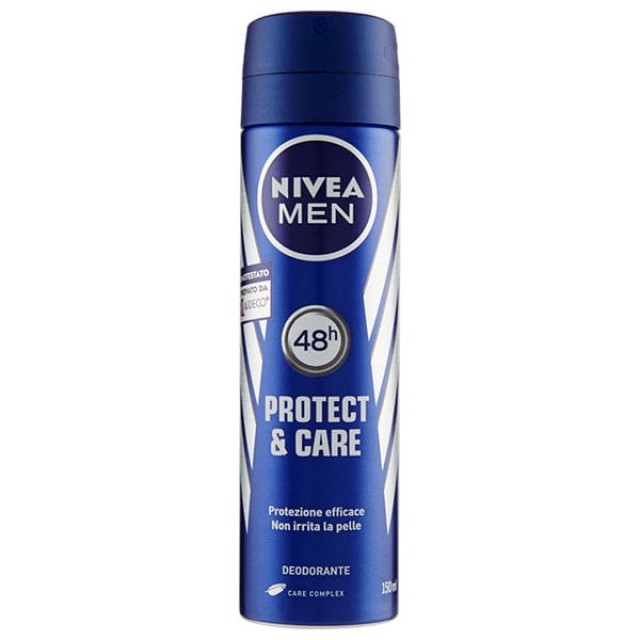 Nivea Men Protect & Care Quick Dry Anti Perspirant Ανδρικό Αποσμητικό Spray 48ωρης Προστασίας, 150ml
