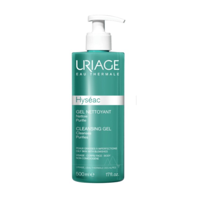 Uriage Hyseac Gel Nettoyant  Τζελ Καθαρισμού για Λιπαρές Επιδερμίδες, 500ml