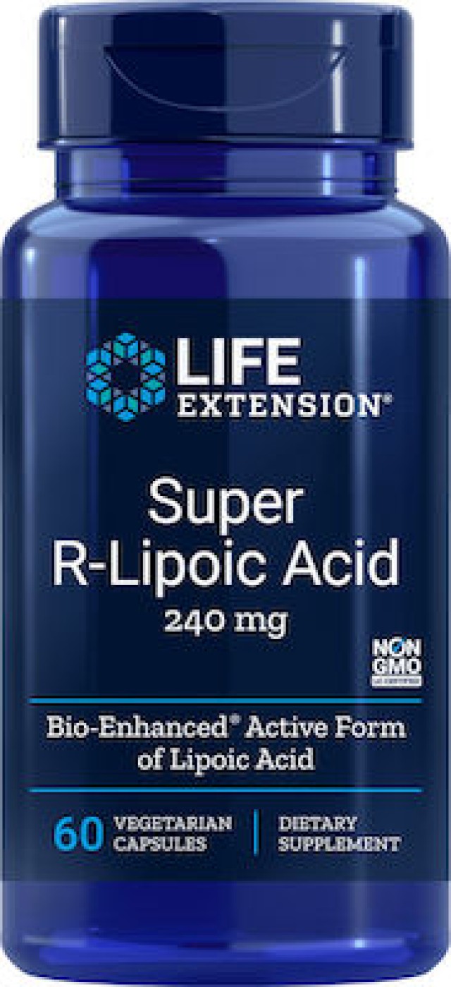 Life Extension Super R-Lipoic Acid 240mg Συμπλήρωμα με Άλφα Λιποϊκό Οξύ, 60 κάψουλες