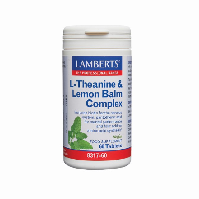 Lamberts Theanine & Lemon Balm Complex Σύμπλεγμα Θεανίνης, Μελισσόχ...